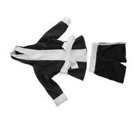 NOLITOY Ensemble Bébé Boxeur Noir 2 Pièces - Short et Peignoir de Boxe Doux pour -Né - Costume Photo Mixte Fille Garçon pour Séance Studio et Shower