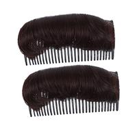 NOLITOY Ensemble De 2 Outils De Coiffure Rehaussés, Taille Unique, Pour Chignons Semi-boules, Accessoires Cheveux, Couleurs Noir Et Brun Foncé, Pour Femmes Et Usage Quotidien