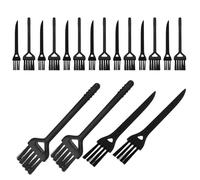 NOLITOY Ensemble de 40 Mini Brosses pour Clavier D’Ordinateur Brosse de Nettoyage Antistatique en Plastique Manches Ronds et Plats Poils Fins pour Dépoussiérage Électronique et