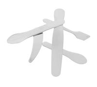 NOLITOY Ensemble de 5 Mini Cuillères de Soin Peau en Acier Inoxydable 304, Spatules Applicatrices pour Crème Visage et Masque, Outil de Prélèvement Cosmétique Ergonomique pour