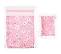 NOLITOY Ensemble de Literie Miniature pour Maison de Poupée Drap-Housse et Oreiller Taille Mini Accessoires Décoratifs Légers pour Chambre de Poupée Kit de Draps de Lit Mini Maison