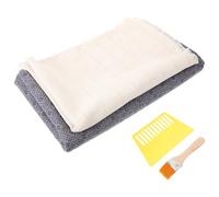 NOLITOY Ensemble de Tissu à Tufter Antidérapant 1,8x1m Tissu Jaune 1,5x1m pour Tuftage Diy, Sous-tapis Épais pour Tapis de Sol, Kit Complet Accessoires pour Fabrication Couleur Aléatoire