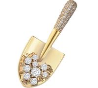 NOLITOY Épingle de Pudeur Élégante pour Femmes en Alliage Or, Ornée de Cristaux, Forme Pelle, pour Présents D'anniversaire ou Usage Quotidien