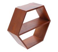 NOLITOY Étagère Murale Hexagonale Petit Modèle avec Cloison Support de Rangement Décoratif Polyvalent pour Chambre Espace Optimisé et Installation Stable