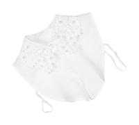 NOLITOY Faux Col Amovible en Dentelle Ajourée Nylon Blanc Demi-Chemise Élégante pour Femme Accessoire Décoratif Polyvalent Blouse et Chemisier Col Brodé pour Tenue Quotidienne ou