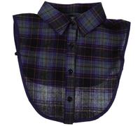 NOLITOY Faux Col Détachable Pour Chemisier Femme à Col Aiguille Coton à Carreaux Vert Multi-usages Taille Unique Confortable Et Respirant