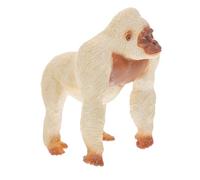 NOLITOY Figurine Animal Réaliste Gorille Blanc Éducatif Solide Modèle Naturel pour Garçon Fille Décoration de Table Cadeau Ludique et Pédagogique