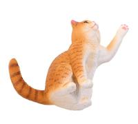 NOLITOY Figurine British Shorthair Chat Miniature Orange Réaliste en Plastique Décoration de Bureau et Maison Accessoire Photo pour Chat Ornement Animalier Léger pour Chambre et Jardin 1