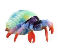 NOLITOY Figurine de Crabe en Plastique Colorée, Modèle Animal Marin Réaliste, Éducatif Faux Bernard-l'ermite pour Décoration Maison et Bureau, Stimulation Imagination Garçon et Filles