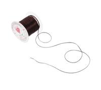 NOLITOY Fil Élastique Cristal 0,8 Mm pour Extensions de Cheveux, Cordon Perles 10 M Marron, Fil à Perler Extensible pour Loisirs Créatifs et Bracelets, Adapté Coiffure Naturelle et Solide