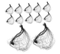 NOLITOY Filet à Cheveux Invisible En Nylon Élastique 100 Pièces 6 Pouces Noir Adapté Aux Femmes Hôtesses Employés De Santé Protection Cheveux Travail