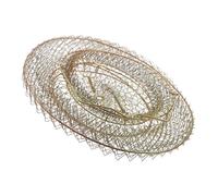 NOLITOY Filet de Pliable Métal Résistant avec Fond Plat et Poignée Panier Léger pour Eau Douce Bourriche Portable pour Garder Les Poissons Maille Robuste Anti-Usure Accessoire Pratique