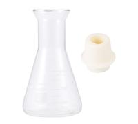 NOLITOY Flacon Conique en Verre 150 Ml avec Bouchon en Liège, Verrerie de Laboratoire à Large Ouverture, Fiole Erlenmeyer pour Expériences Scolaires et Chimie, Matériel Inodore et Solide