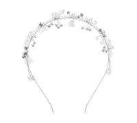 NOLITOY Flower Girl Crown Headband With Faux Pearls For Birthday Party And Wedding Lightweight Princess Hair Accessory For And Little