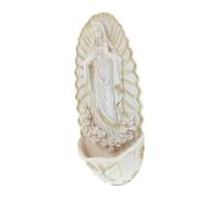 NOLITOY Fontaine Eau Bénite Murale Résine Guadalupe Décoration Religieuse Élégante pour Entrée Église et Maison Benitier Catholique Mural Polyvalent pour Premier Communion