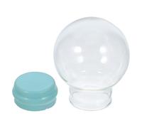 NOLITOY Globe Boule de Neige Vide Verre Épais Couvercle Transparent Renforcé pour DIY Décoration Noël Mariage Bureau Maison