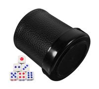 NOLITOY Gobelet à Dés en Plastique Abs Léger et Portable avec Plateau, Accessoire Fête pour Party et Voyage, Set de 1 Gobelet de Rangement pour Dés Noir