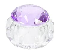 NOLITOY Gobelet Pour Nail Art Verre Pour Mélanger Liquide Vernis Poudre Avec Couvercle Design Transparent Base Épaisse Pour Stabilité