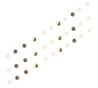 NOLITOY Guirlande Circulaire Décorative en Papier 4 M Pois Ronds Miroir Doré Décoration Suspendue pour Mariage et Fête Accessoires de Décoration Murale Festive