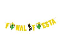 NOLITOY Guirlande de Fête à Paillettes 1 Pièce Fanion de Carnaval Mexicain Motif Cactus Bannière à Suspendre pour Décoration Party Hawaïenne et Fête Estivale