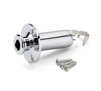 NOLITOY Guitar Cylinder Output Jack Stereo Mono With Strap Button For Acoustic Electric Bass Side Mount Replacement Accessory With Mounting Screws