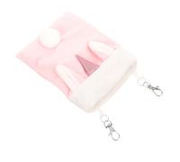 NOLITOY Hamac Suspendu Chaud en Fibres Synthétiques pour Petits Animaux, Lit Douillet Taille s Rose, Habitat pour Hamster, Furet, Rat Et Cobaye, Accessoires Cage Animaux Petits Compagnons
