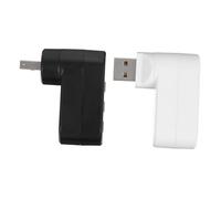NOLITOY Hub USB 2.0 à 3 Ports Rotatif Concentrateur USB pour Ordinateur Portable Adaptateur en Plastique Noir et Blanc Transfert Haute Vitesse Extension Multitâche