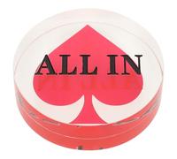 NOLITOY Jetons de Poker en Acrylique Bouton du Concessionnaire, Accessoires de Jeu Pratiques pour Parties de Texas Hold'em et Jeux de Hasard