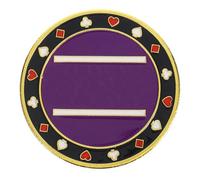 NOLITOY Jetons de Poker Métalliques Double Face, Bouton de Revendeur pour Petites et Grandes Blinds, Accessoires pour Jeux Éducatifs et Soirées Poker