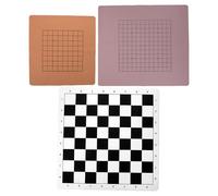 NOLITOY Jeu D’Échecs Pliable Double Face 3 Pièces - Tapis en Cuir 51 CM Plateau Go 9 et 13 Lignes Xiangqi 13 et 19 Lignes - Accessoire Portable Antidérapant pour Jeu Traditionnel et