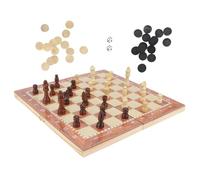 NOLITOY Jeu Déchecs Bois avec Plateau Rangement Coffret Jeux Société Familial pour Garçon Fille et Adultes Jeu de et Dames Compact pour Voyage