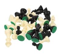 NOLITOY Jeu Échecs Plastique PP Durables Jeu de Remplacement Complet sans Plateau Pièces Manquantes pour Échiquier International Figurines et Roi Accessoires pour Parties Stratégiques