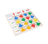 NOLITOY Jeu Éducatif en Bois pour Garçon et Filles Puzzle de Couleurs Directionnelles D’éveil Cognitif Interactif pour Tout-Petits Développement Logique et Motricité Fine Présent Éducatif