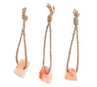 NOLITOY Jouets à Mâcher en Blocs De Sel pour Lapins Et Cochons d'Inde - Lot De 3 Pièces Corde, Riches en Minéraux Santé Dentaire Prévention des Mauvaises Habitudes