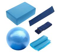 NOLITOY Kit Accessoires de Yoga avec Bandes de Résistance et Bloc Ensemble Polyvalent pour Exercices de Posture Flexibilité et Renforcement Musculaire