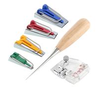 NOLITOY Kit de 6 Pièces pour Machine à Coudre Outil Fabricant de Ruban de Biais Coloré, Accessoire Couture Précis et Rapide, pour DIY et Création Textile Maison