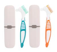 NOLITOY Kit De Brosse à Dents De Voyage Étui Pack De 2 Brosse à Dents Extra Douce Gobelet Pratique Voyages Design Compact pour Adultes Et Garçon Et Filles