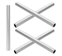 NOLITOY Kit de Réparation 5 Pièces en Aluminium Argenté pour Arceaux de Tente - Tubes de Connexion Renforcés et Manchons de Réparation Universels pour Mâts de Tente - Accessoires
