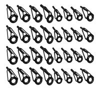 NOLITOY Kit de Réparation de Canne à Pêche 32 Pièces Embouts en Acier Inoxydable et Anneaux en Céramique Tailles 18 * 6 à 26 * 8 MM Compatible Eau Douce et Mer Réparation Embouts Canne