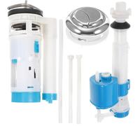 NOLITOY Kit de Soupape de Chasse D'eau Stable en Abs Bouton Poussoir, Valve Flotteur Solide en Caoutchouc pour Réparation Complète de Toilettes et Système de Chasse