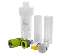 NOLITOY Kit Filtre à Eau pour Aquarium Dispositif D’élimination du Chlore, Cartouches de Rechange X2, Système de Filtration en Plastique 1/2, Conditionneur D’Eau pour Poissons et Étangs,