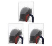 NOLITOY Kit Pédagogique Limaille de Fer Magnétique 3 Boîtes Poudre de Fer et Aimants pour Démonstration Physique en Laboratoire Scolaire