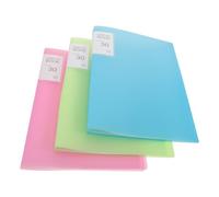 NOLITOY Livre de Rangement pour Art Diamant A4 30 Pages Lot de 3 Classeurs à Pochettes Transparentes Bleu Rose et Vert Organiseur Portable pour Peinture Diamant Carnet D’Organisation
