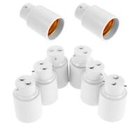 NOLITOY Lot de 10 Adaptateurs Convertisseurs de Douille B22 vers E27 à Vis Support Compact pour Ampoules D’Intérieur Compatible Éclairage Chambre Installation Facile et Connexion Stable