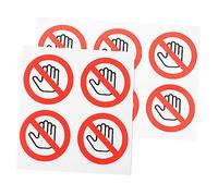 NOLITOY Lot de 10 Autocollants de Sécurité Ronds 25 MM en Vinyle Résistants «Ne Pas Toucher» Étiquette d'Avertissement Visible pour Panneaux et Équipements Industriels