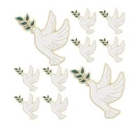 NOLITOY Lot de 10 Broches Broche Rétro Colombe de La Paix avec Branche D'olivier pour Fêtes Et Festivals - Broche en Métal pour Vêtements Et Accessoires