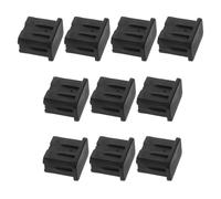 NOLITOY Lot de 10 Embouts de Crosse de Hockey sur Glace Noir, Protections Robustes pour Bâtons, Insert de Crosse Anti-Usure, Compatibles Hockey sur Glace, Rue et Parquet,