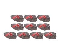 NOLITOY Lot de 10 Modèles D’Éruption Volcanique en Plastique 35 CM Ornement Volcanique Réaliste pour Décoration de Micro-Paysage Bureau et Maison