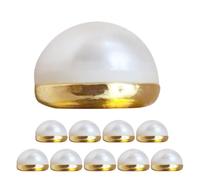 NOLITOY Lot de 10 Pinces Magnétiques pour Voile de Mariée Perles Artificielles Double Face en Alliage Blanc, Fermeture Magnétique et Maintien Ferme pour Tissus et Hijabs