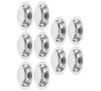 NOLITOY Lot de 10 Porte-Bâtonnets de Parfum en Acier Inoxydable 60 MM X 14 MM Coupelle Perforée Argentée pour Brûleur de Parfum Moyen-Orient Support Polyvalent pour Bakhoor et Disque de